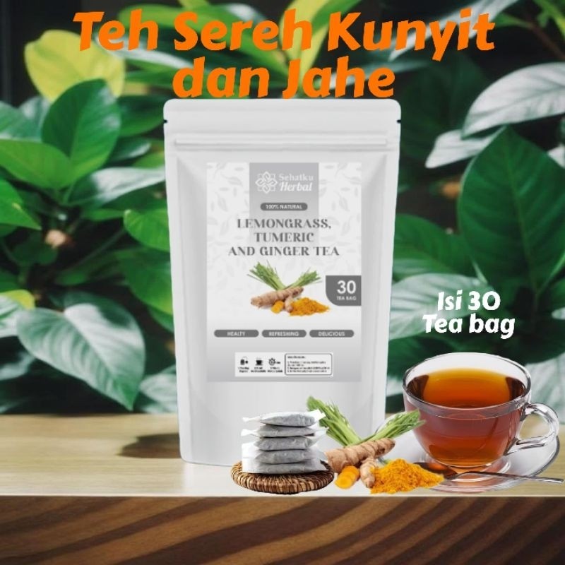 

SEHATKUHERBAL Teh Serai Jahe Dan Kunyit : Lemongrass Ginger Tumeric isi 30 tea bag