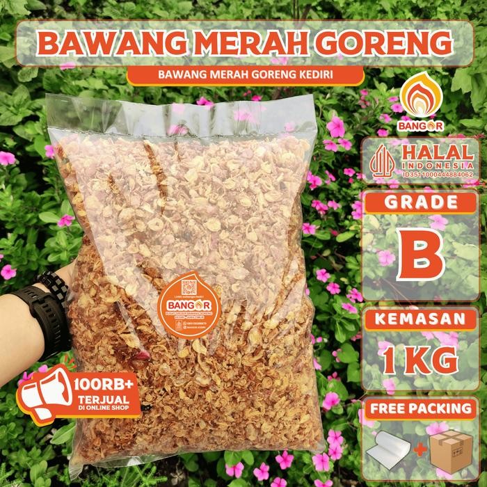 

MERAH-B [ 1 Kg ] Bawang Merah Goreng / Brambang Goreng, Grade B, Refill