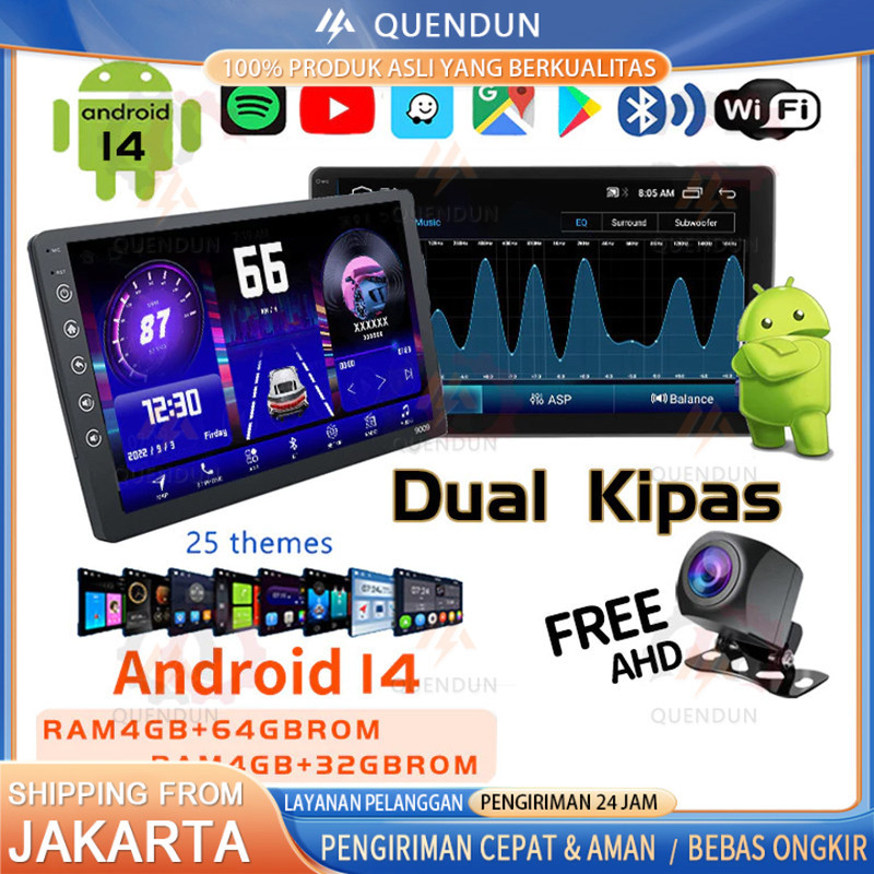 COD/4G+64G IPS Screen Head Unit Android 7/9/10/11.8 Inch Car Android 13 Navigasi Untuk TOYOTA Daihat