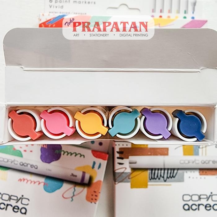 

TERLARIS! Copic Acrea Paint Marker Set 6 | Acrylic Marker - VIVID