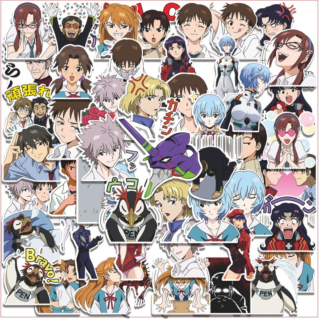 

COD 50 Pcs Stiker Evangelion Lucu Anti Air Untuk Dekorasi Notebook Sepeda Skateboard Handphone DIY