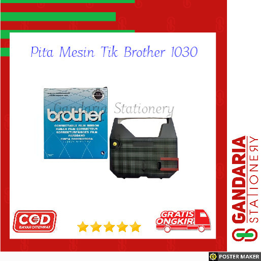 

BEST -Pita mesin tik Hologram Brother 1030 GX 6750 8250 AX Series Ribbon