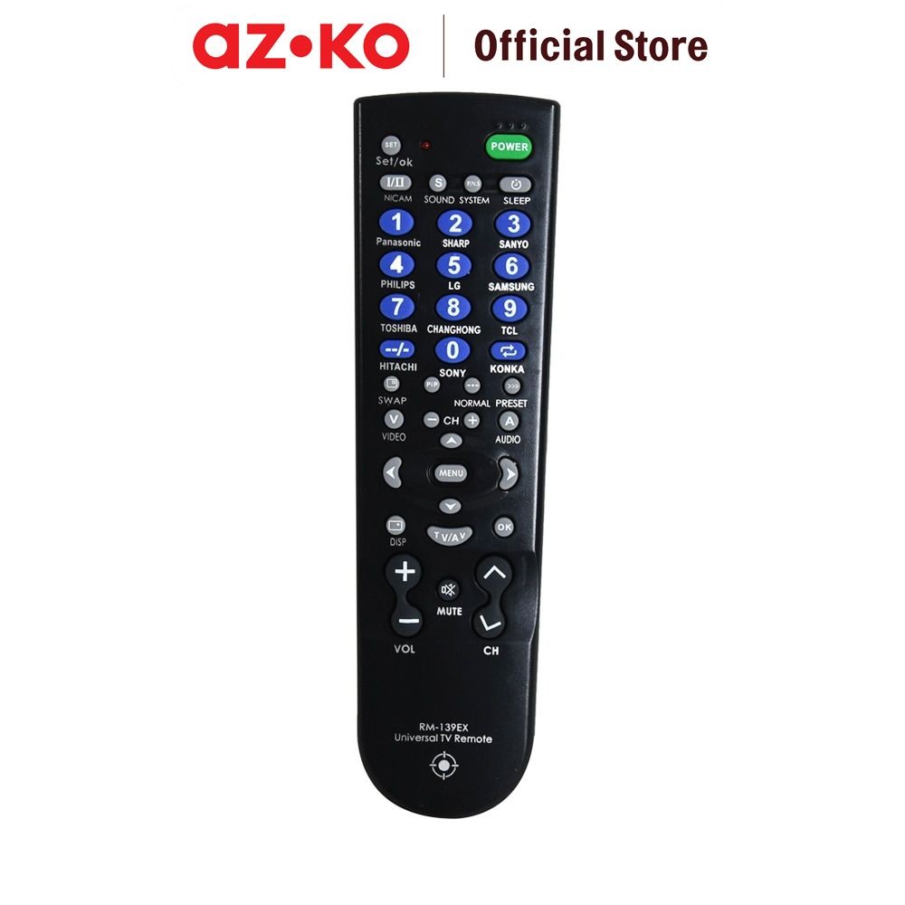 AZKO I-Klic Remote Tv Universal 139ex - Hitam All In Remote Controller Remot Tv Universal Universal 