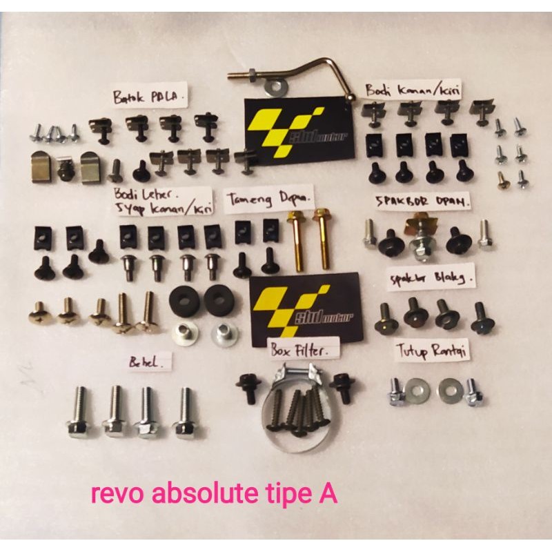 COD / Gratis Ongkir / Promo / baut full body revo absolute/baut lengkap body revo absolute Motorcycl