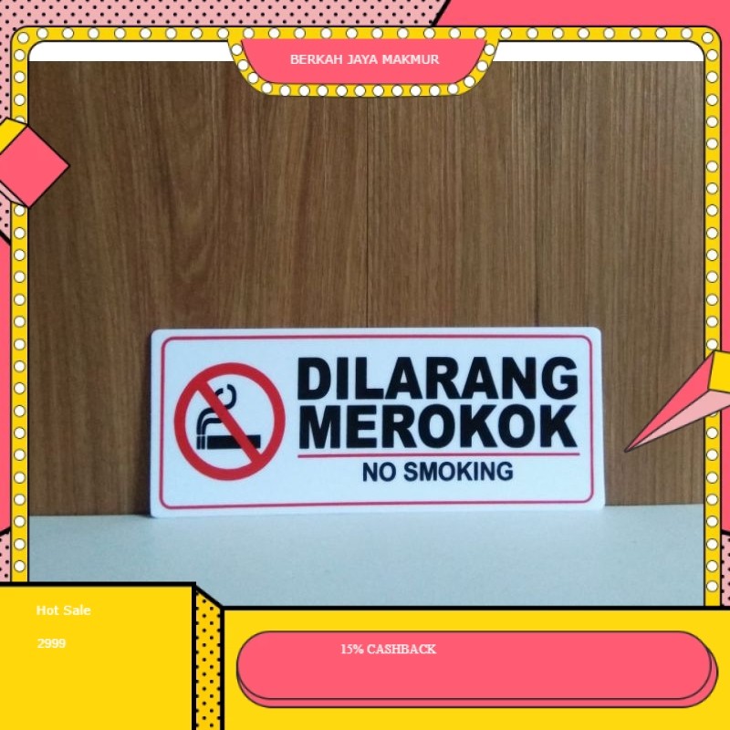 

stiker Sign Label "DILARANG MEROKOK /NO SMOKING" Sticker Sign tulisan Dilarang merokok
