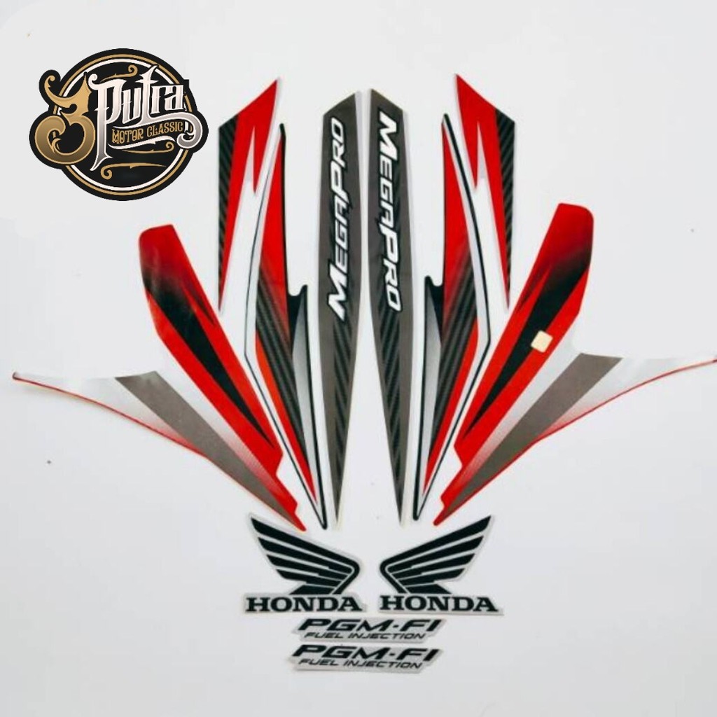 Striping Ori body Honda Megapro fi 2013 2014 stiker bawaan original bodi honda megapro primus megapr