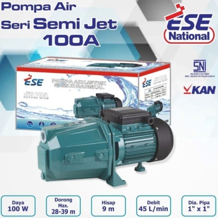 ESE NATIONAL Mesin Pompa Air Semi Jet Pump JET 100A
