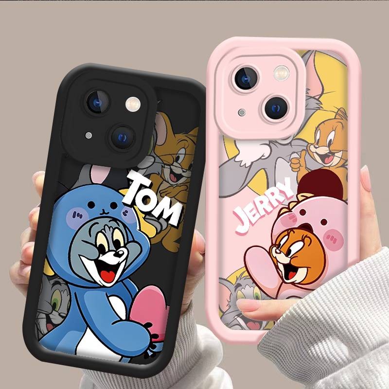 iPhone Casing Cat and Mouse Couple Case iPhone 11 12 13 14 15 PRO MAX XR XS X MAX 6 6S 7 8 15 PLUS S