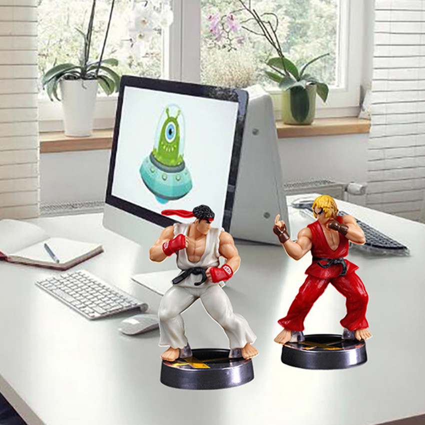 Neca Street Fighter Action Figure Original Koleksi PVC Boneka Ryu VS Ken