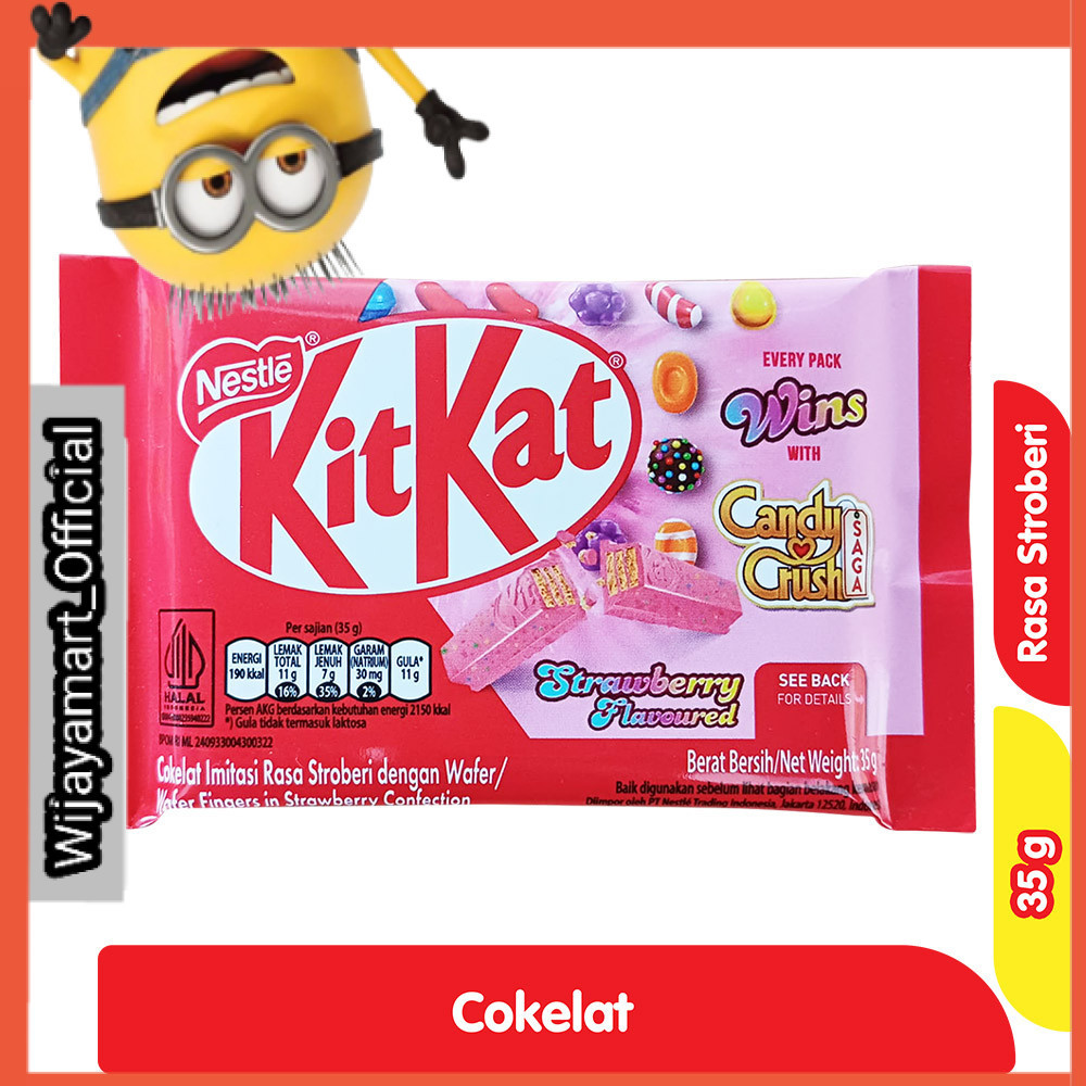 

KitKat Cokelat Rasa Stroberi 35 g