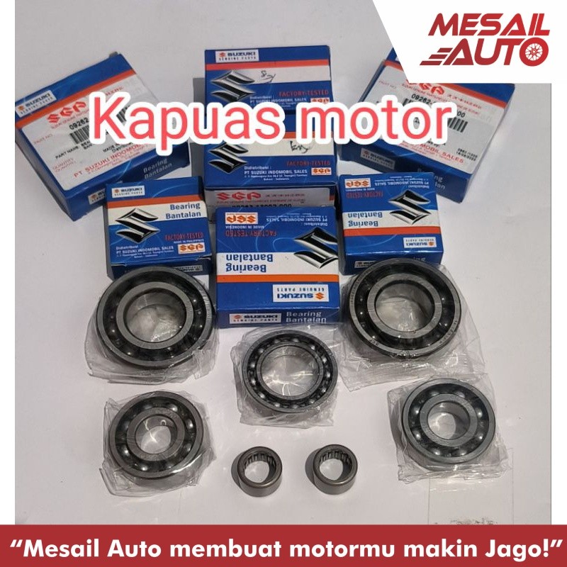 bearing mesin set kruk as rasio satria 2tak 2 tak hiu lumba lscm RK cool original sgp Suzuki