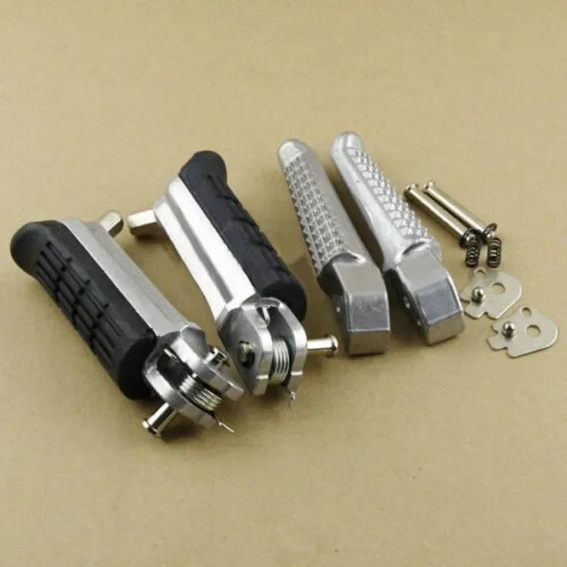 Motorcycle Durable Front & Rear Footrest Foot peg Fits Honda CB400 92-98 CB500 CB750 CB-1 NT400 NT60