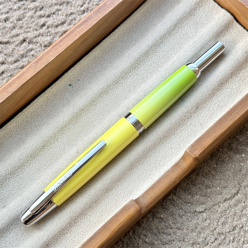 

Limited Edition Color ! Jinhao 10 Retractable Press Fountain Pen EF/F Nib with Ink Converter Writing Gift Pen, Gradient Green