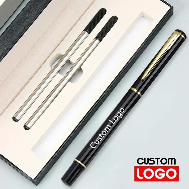 

Gift Box Set Business Advertising Neutral Pen Custom LOGO Office Metal Signature Pen Student Stationery Wholesale Engraved Name