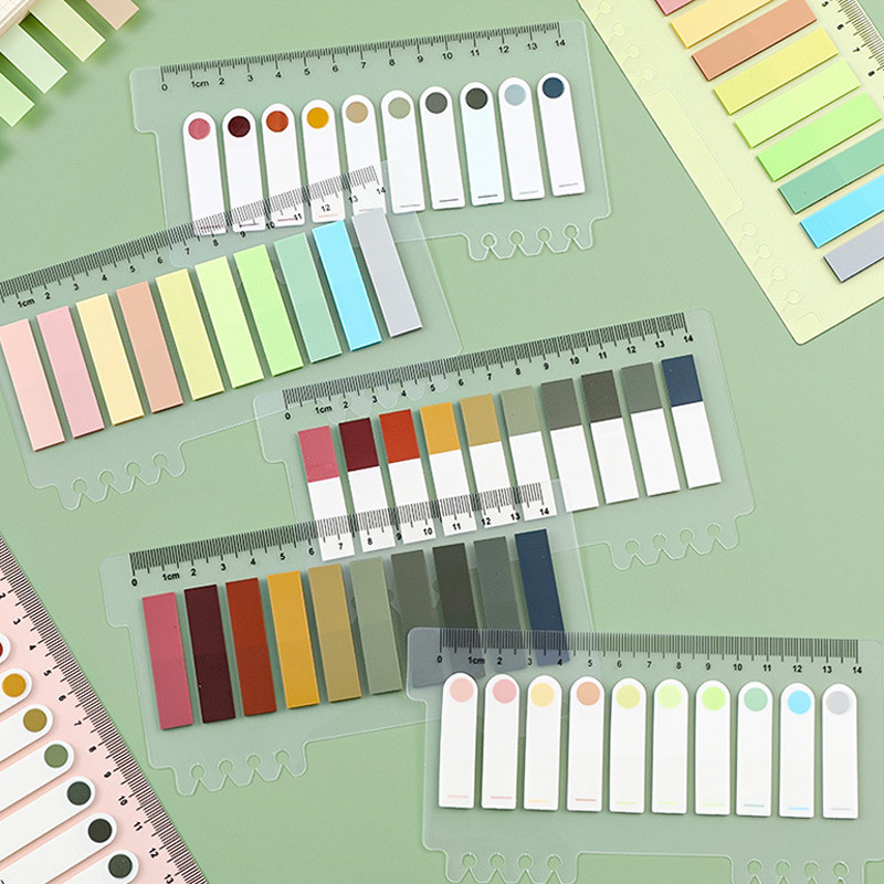 

200 Lembar Sticky Note Warna Neon / Pastel / Macaron / Morandi / Vintage Untuk Pembatas Buku—Hibio Present