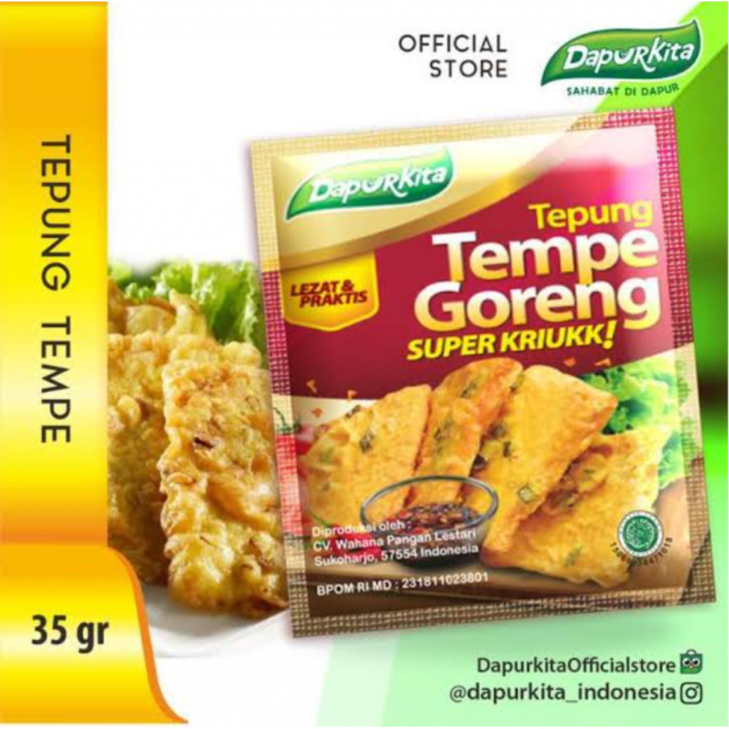 

Dapur Kita - Tepung Tempe Goreng | Kemasan 100gr