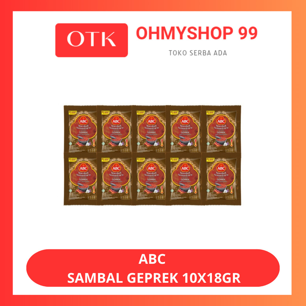 

ABC Sambal Saus Sambal Geprek 10x18gr