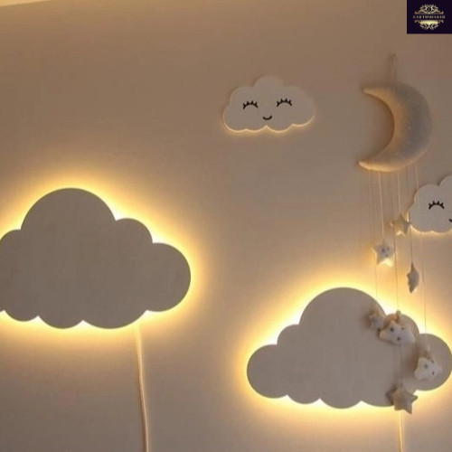 Lampu tidur awan hiasan dinding aesthetic barang lucu lampu led motif awan lampu awan kamar tidur