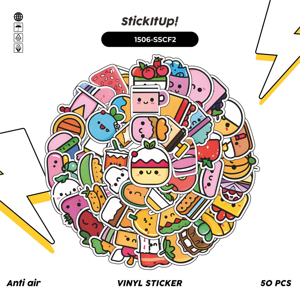 

COD 50 Pcs Stiker Small Sized Cute Fruit Sayur Buah Buahan 2 Lucu Anti Air Untuk Dekorasi Notebook Sepeda Skateboard Handphone DIY