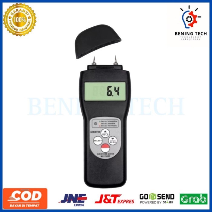 MC-7825P Alat ukur kadar air Wood Moisture Meter tipe pin digital