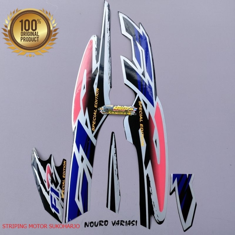 (ORI) striping yamaha fizr fiz r f1 zr 1996 hitam  kualitas original