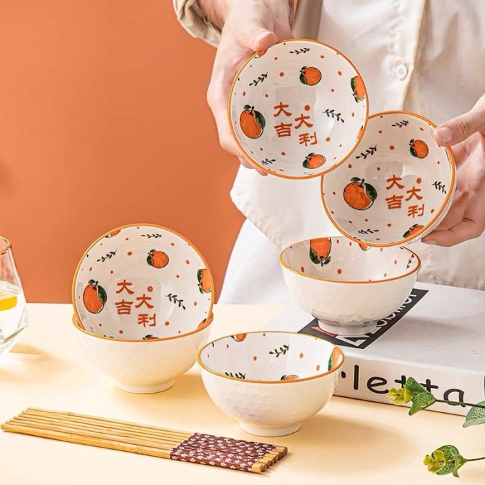 

Hampers imlek hadiah imlek mangkuk nasi ricebowl motif Lucky Cat 2 pcs - mangkuk jeruk