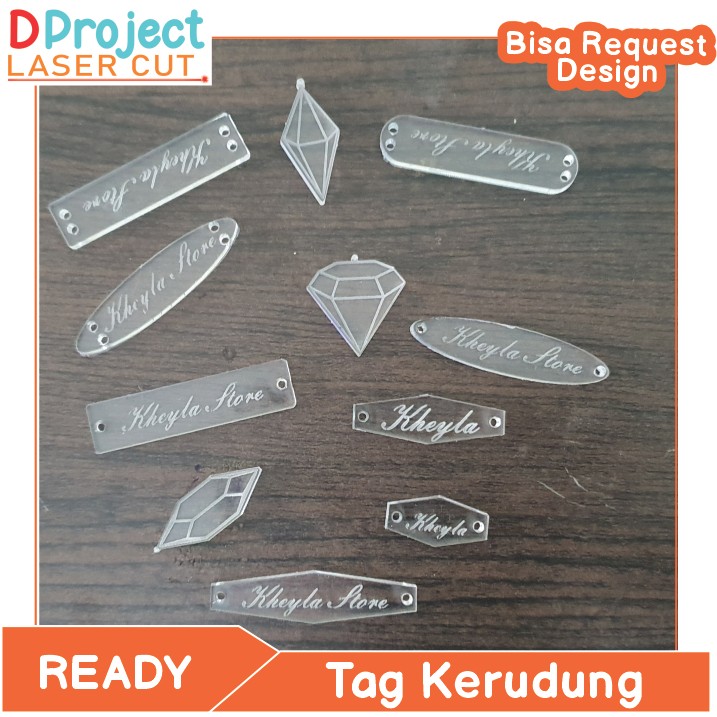 Label Hijab Custom | Label Baju Custom | Label Hijab Akrilik Custom | Label Hijab Acrylic Custom | L