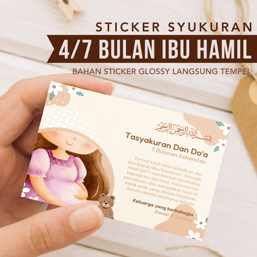 

Stiker Syukuran Ibu Hamil 4/7 Bulanan