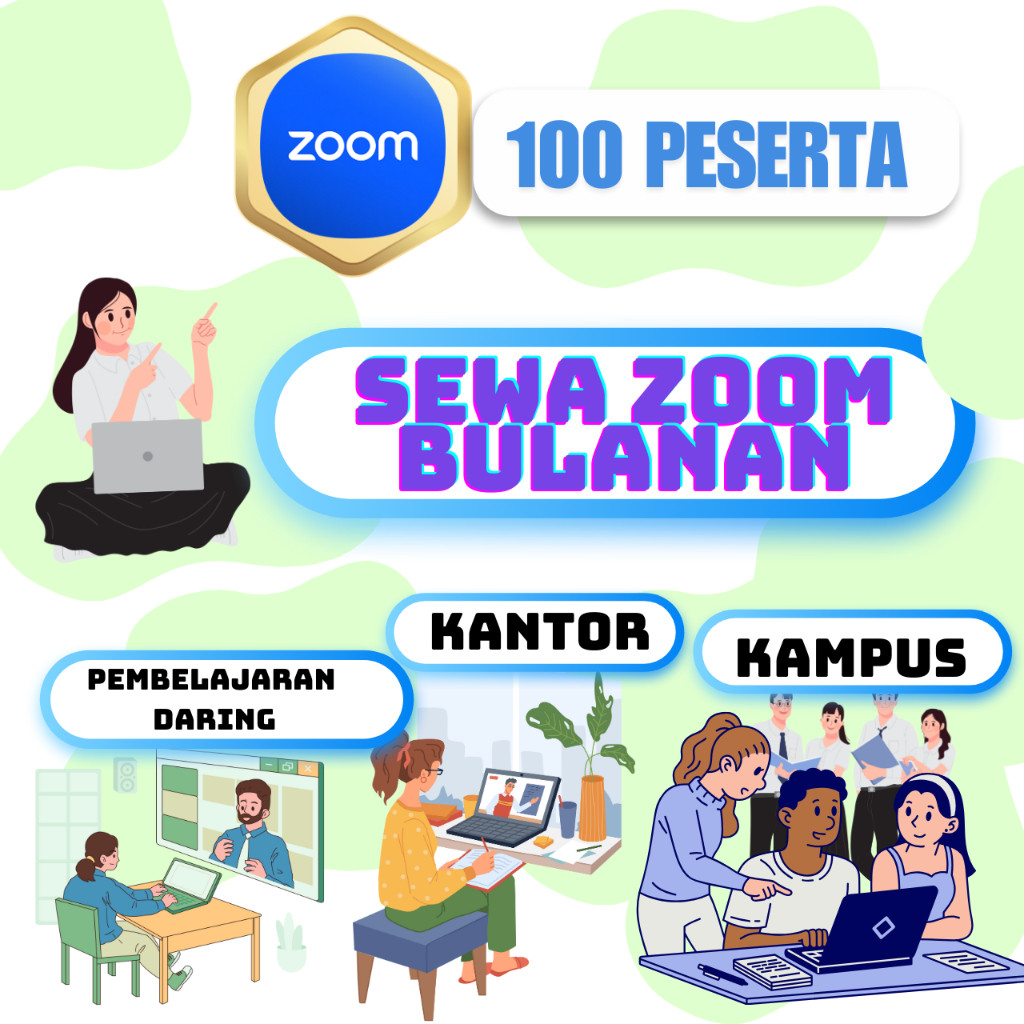 Sewa Zoom Bulanan 100 Peserta permurah Full Garansi Termurah