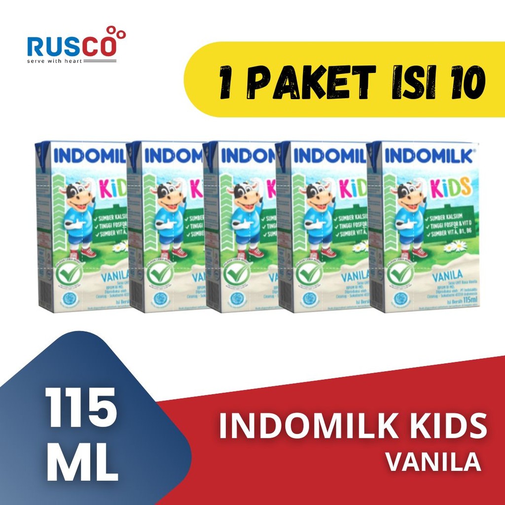 

Indomilk Kids Cokelat UHT 115ml ( 1 Paket Isi 10pcs) - RUSCOMART