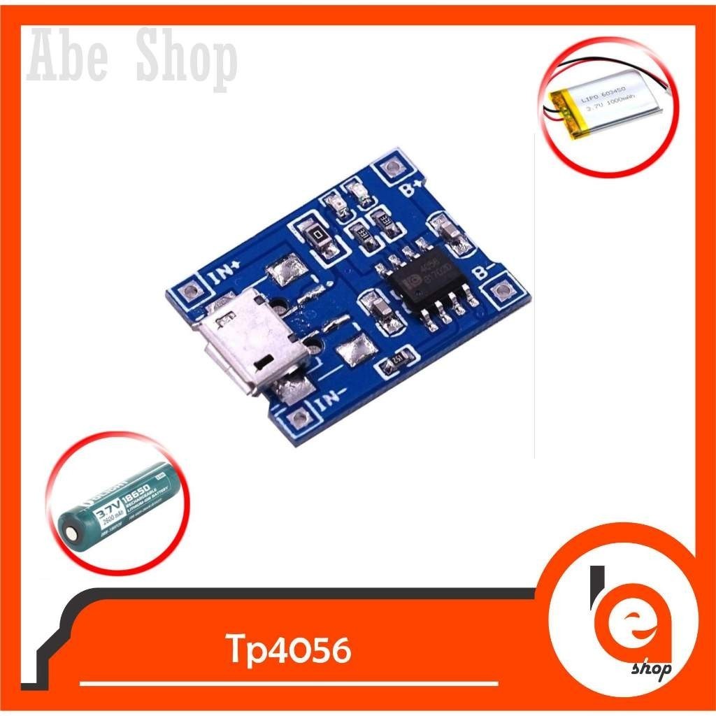 Modul Charger TP4056 Protection Micro USB 5V 1A TP 4056 Lithium Abe