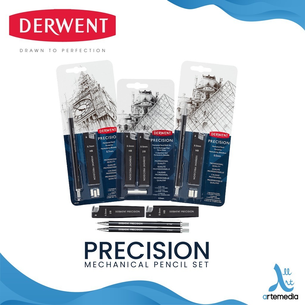 

Gramedia Surabaya - Derwent Precision Mechanical Pencil Set 0.7mm Refill HB