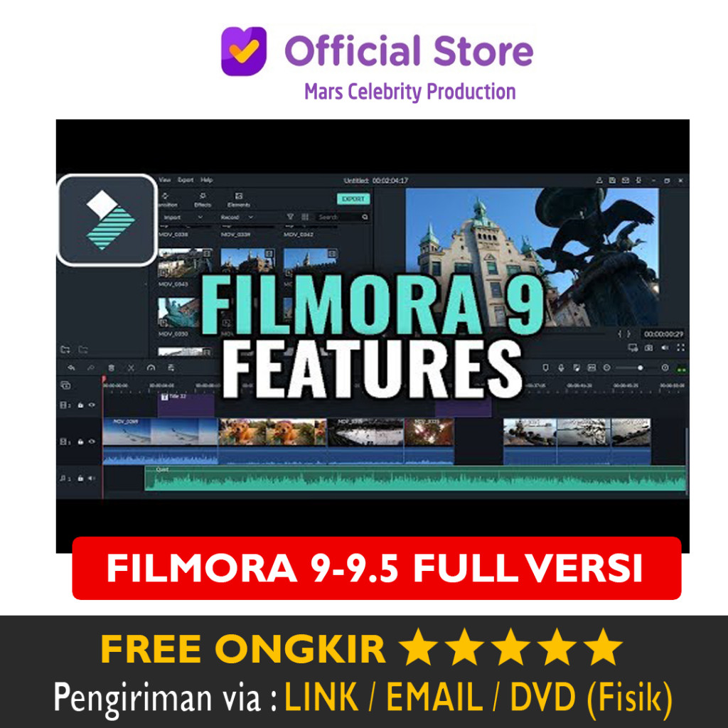 Software Wondershare Filmora 9 Fullpack Full Version Lifetime Full Effect No Watermark PRO Plus Prog