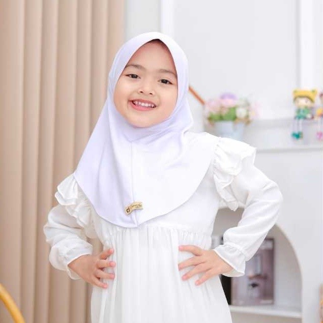 SYF KERUDUNG JILBAB ANAK NAMIRA SPORT USIA 3-6TH BY DESMONDA HIJAB BAHAN JERSEY BALON