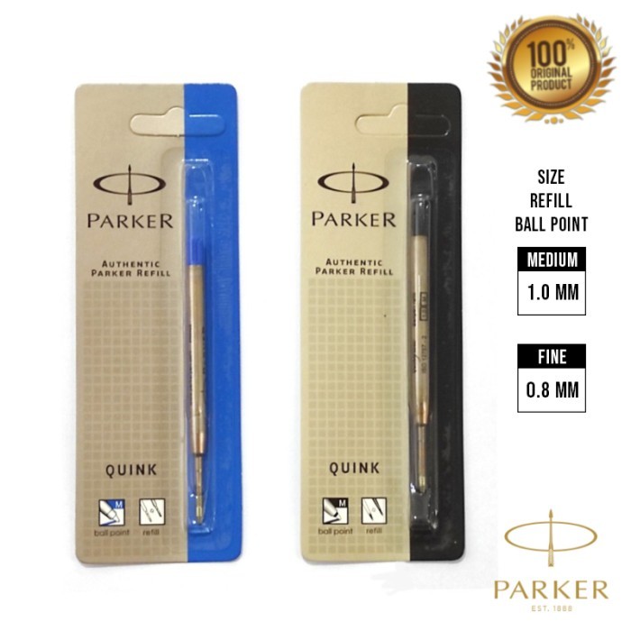 

MURAH MERIAH Isi Ulang / Refill Tinta Ballpoint Parker - Biru, MEDIUM