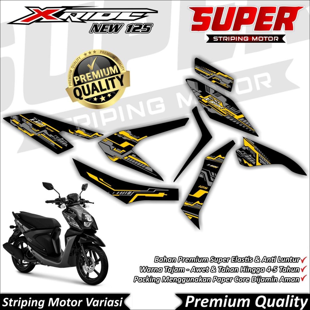 Stiker X Ride 125 Anti Luntur keren Striping X Ride 125 Striping Yamaha X Ride 125 Hitech