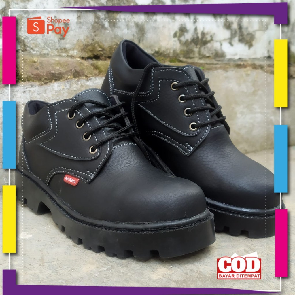 [PREMIUM ORIGINAL] Sepatu Safety king Kickers SKN kerja kitchen dapur hotel kulit omega murah ujung 
