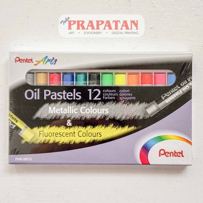 

Pentel MF-12 Oil Pastel Metallic Fluo Set 12c | Krayon Minyak