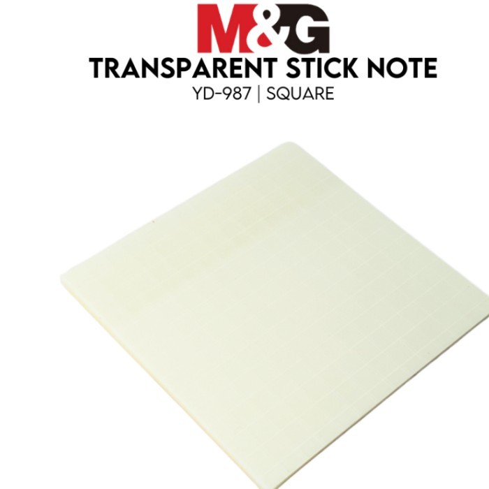 

Sticky Notes Transparant M&G AS33O125 50 Ssheet Ukuran 3x3 Inch YD-987 Kertas Memo Transparan Square - m&G, MMS AS33O125