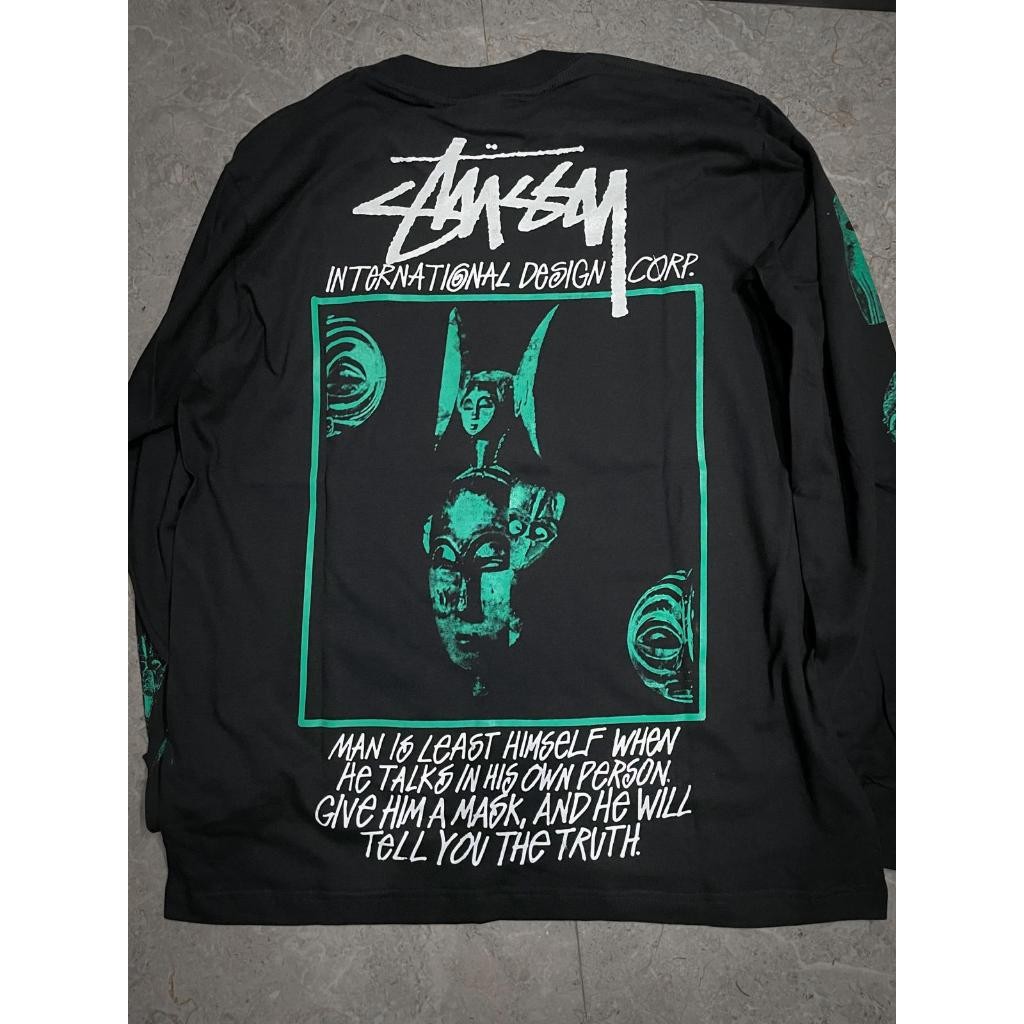 Stussy Longsleeve T-shirt - MASK - Black