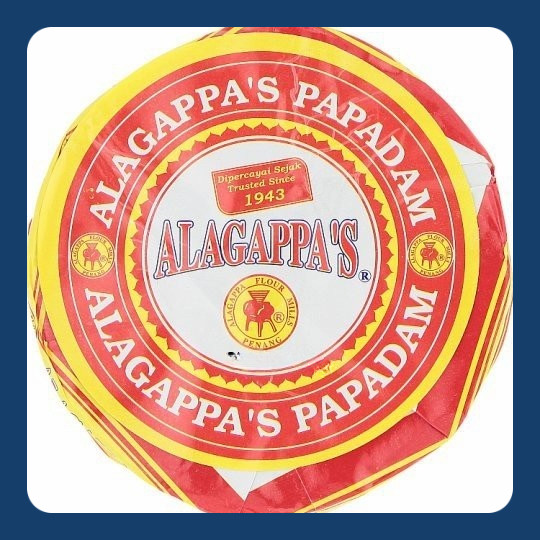 

Appalam Premium Alagappas Uttarak Papadam / Kerupuk Appalam India Alagappa's / Papad Papadum Masala Shandar