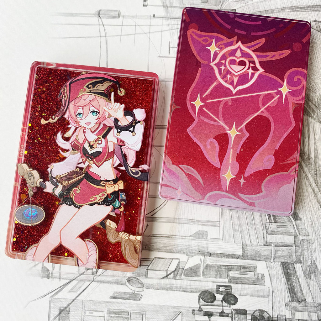 Game Yanfei Genshin Impact Cartoon Acrylic Brick Quicksand Mahjong BL Stand Model Cosplay Anime Coll