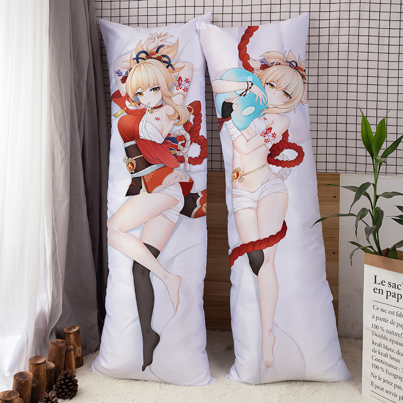 Anime Dakimakura Genshin Impact Yoimiya Hing Body Pillow Cover Otaku Pillowcase Girlfriend Gift Waif