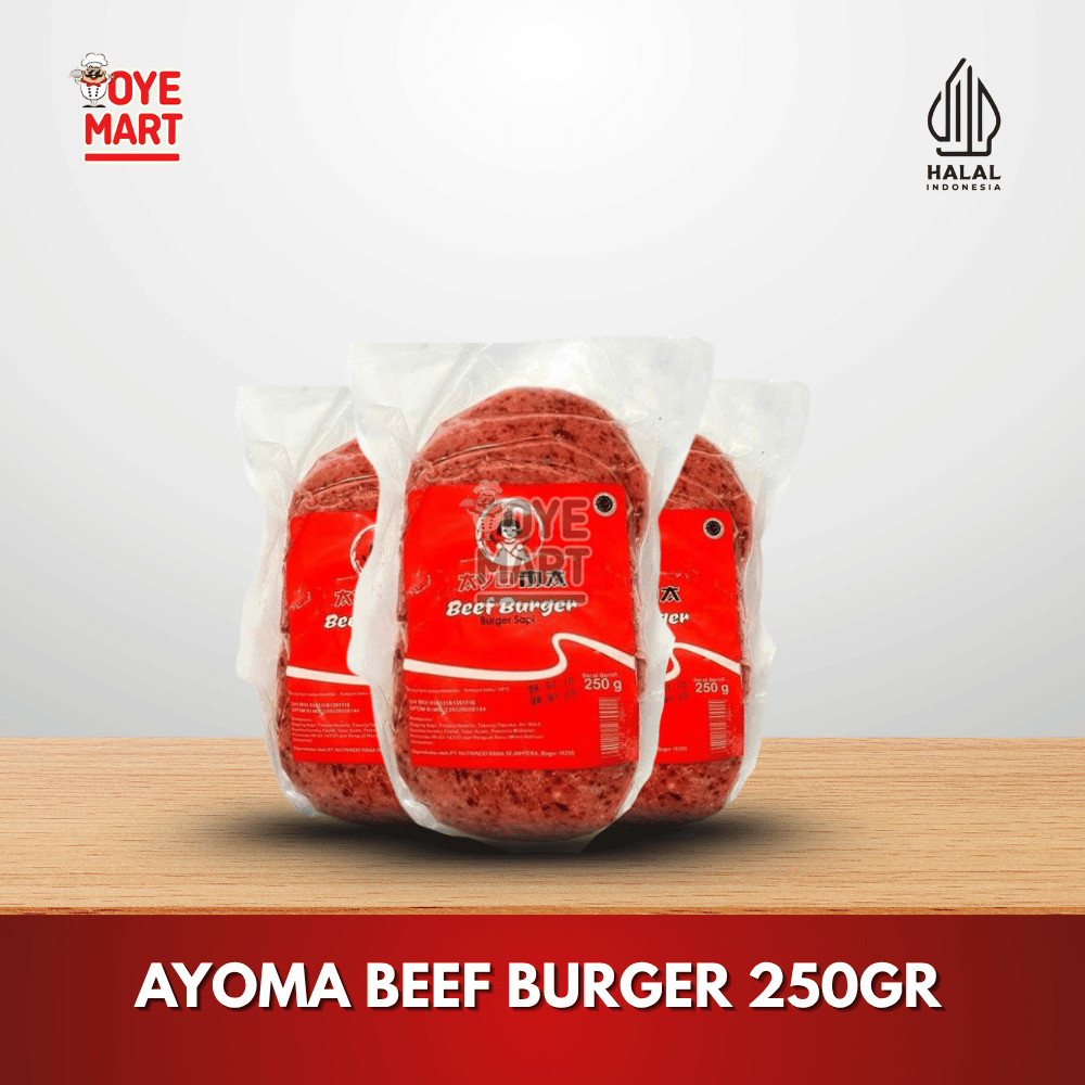 

NEW! AYOMA BEEF BURGER 250GR [100% ORIGINAL]