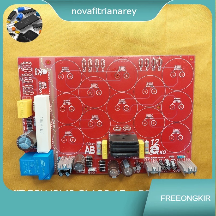 Kit PSU isi 12 elko psu 12 elko class AB + psu simetris + psu kipas