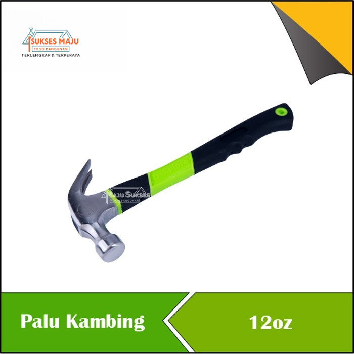 PALU KAMBING GAGANG FIBER 12OZ CABUT PAKU D-XPLORE claw Hammer