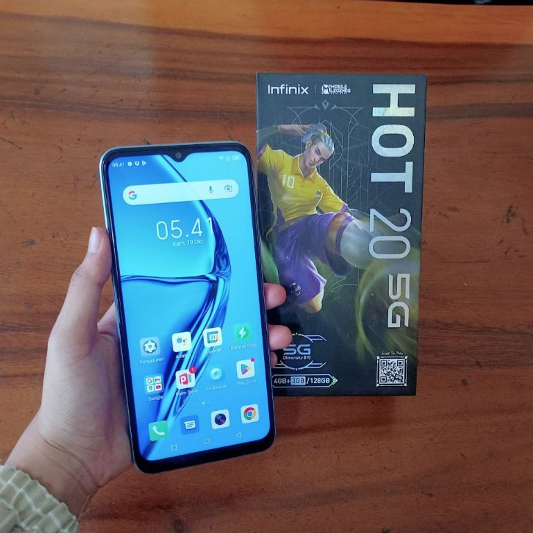 Infinix Hot 20 5G Ram 4GB + Extended Ram 3GB Rom 128GB (Second)