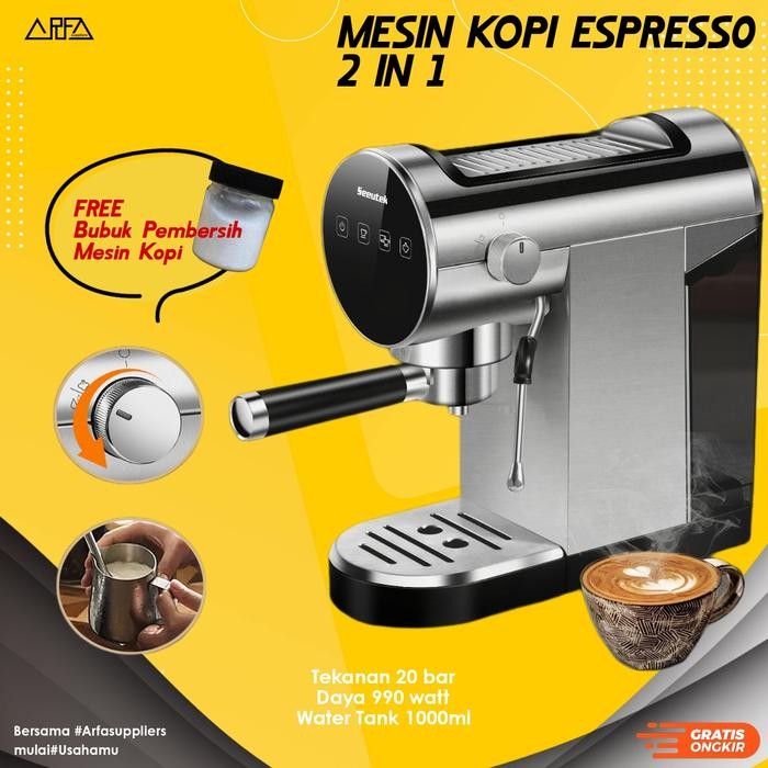New Mesin Kopi Espresso 2 in 1 Low Watt 20 bar