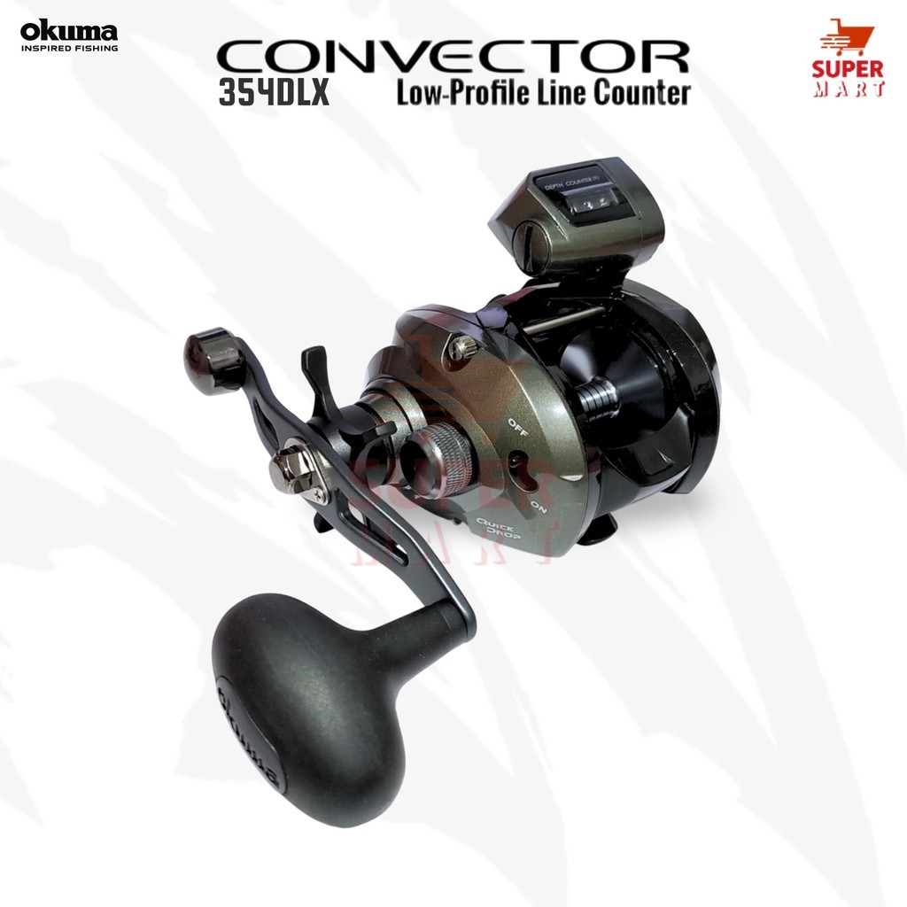 Supermart Surabaya Reel Convector Okuma CV-354DLX Rell BC Low Profile Line Counter Rell Okuma Fishin