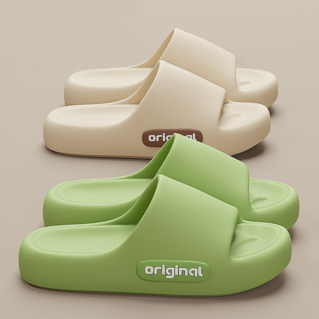 Sandal Pria 2026 Sandal  Wanita Kekinian Empuk Sendal Laki Jelly Rumah Sepatu Sendal Slop Cowo